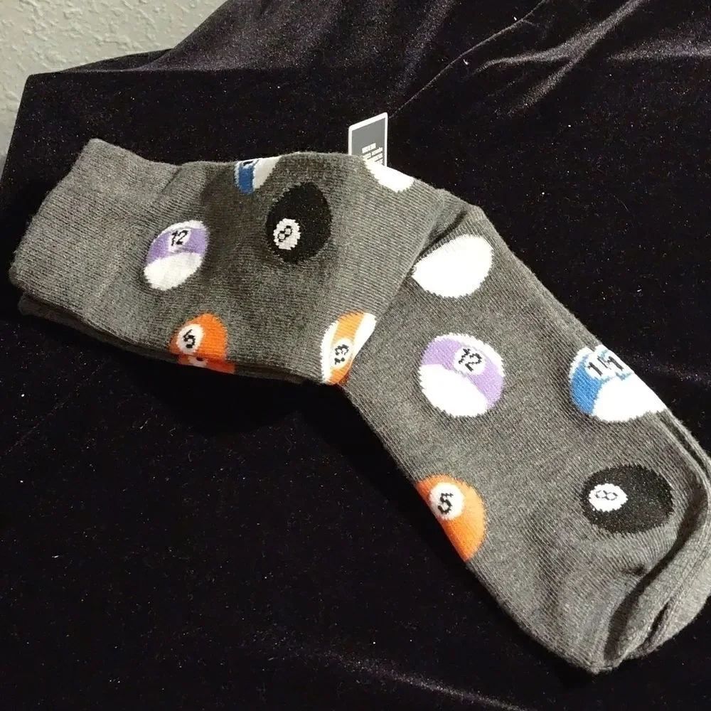 West Loop Mens Pool Ball fashion socks 6-12 - Picture 2 of 2